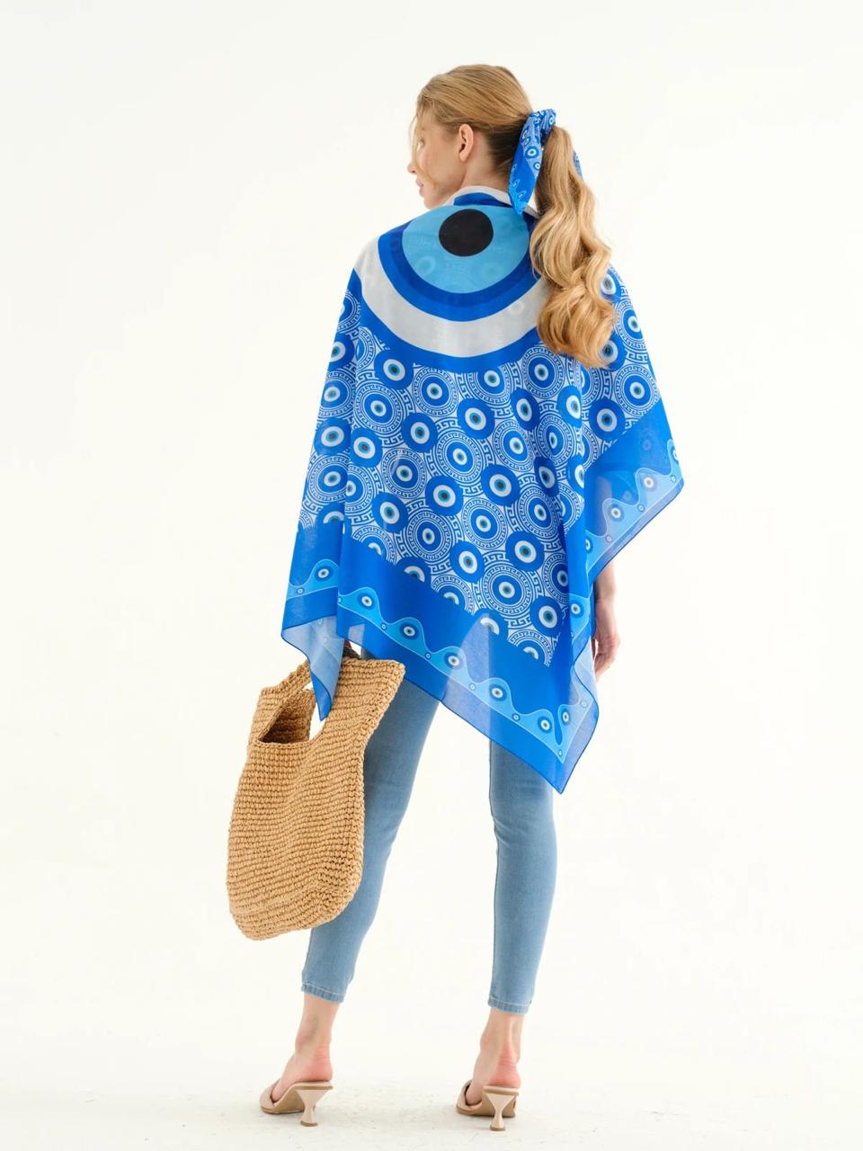 Deniz Blue bead Pareo