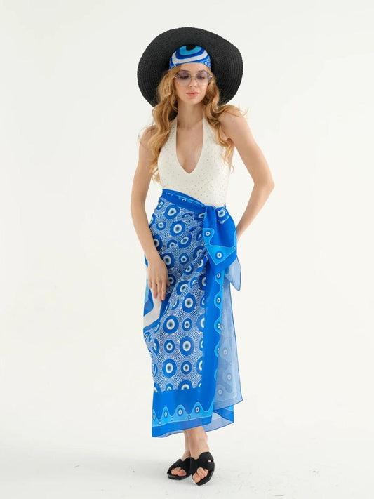 Deniz Blue bead Pareo